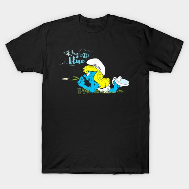 The Smurfs Smurfette The Sky is Always Blue T-Shirt by DouglasKelley